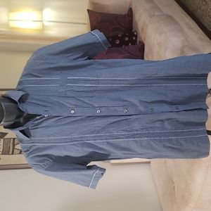 Van Heusen navy short sleeve button down
